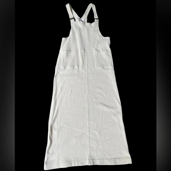 Vintage 1999/2000s Waffle Weave Overall Jumper Dress - Picture 1 of 4